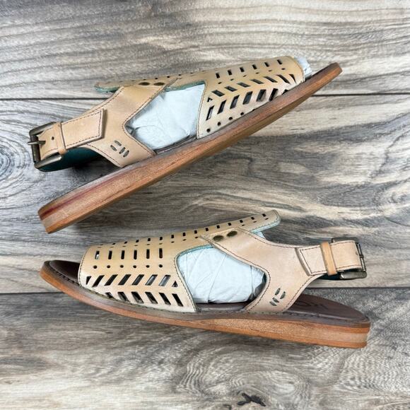 NIB ROAN BY BED STU Ballad II Leather Sandals Oats Slingback - Picture 4 of 9